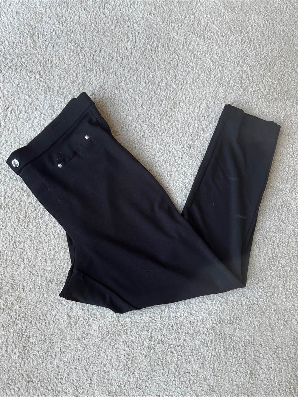 Avenue VIP Knits Pull-On Ponte Pants with Front Faux Pockets (Size 18/20)
